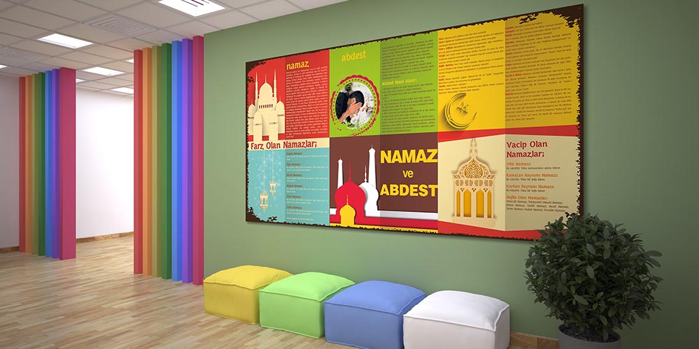 Namaz ve Abdest Temel Bilgiler Posteri F-253