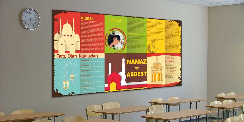 Namaz ve Abdest Temel Bilgiler Posteri F-253