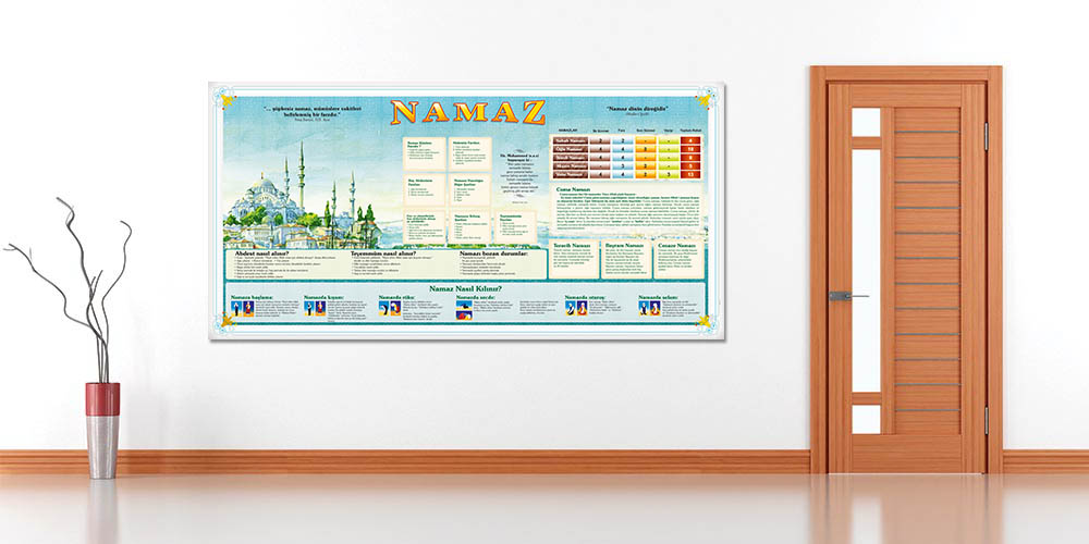 Namazın Önemi ve Kılınışı Eğitim Posteri F-256