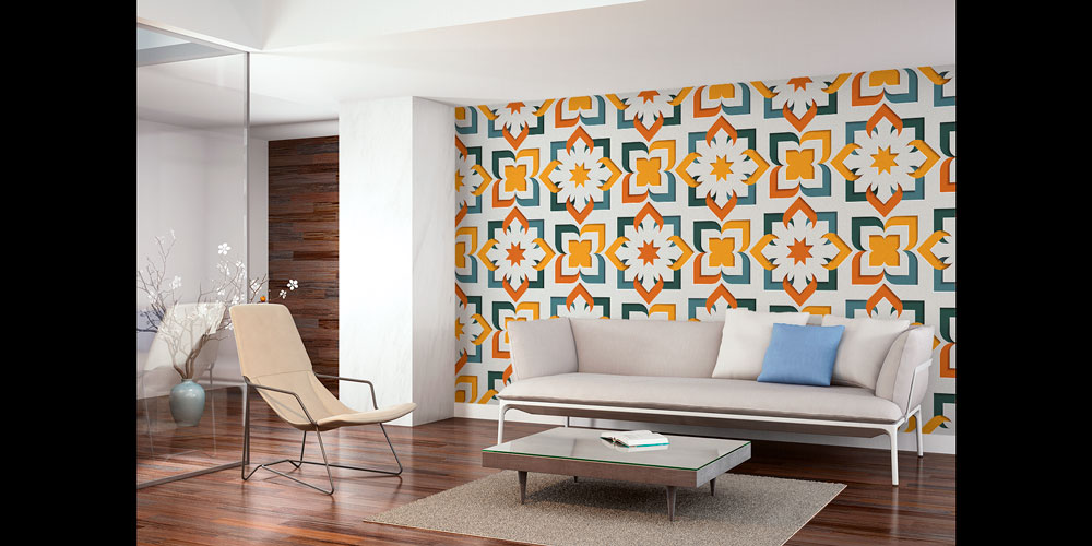 Geometrik İslami Motifli Duvar Kağıdı 6125