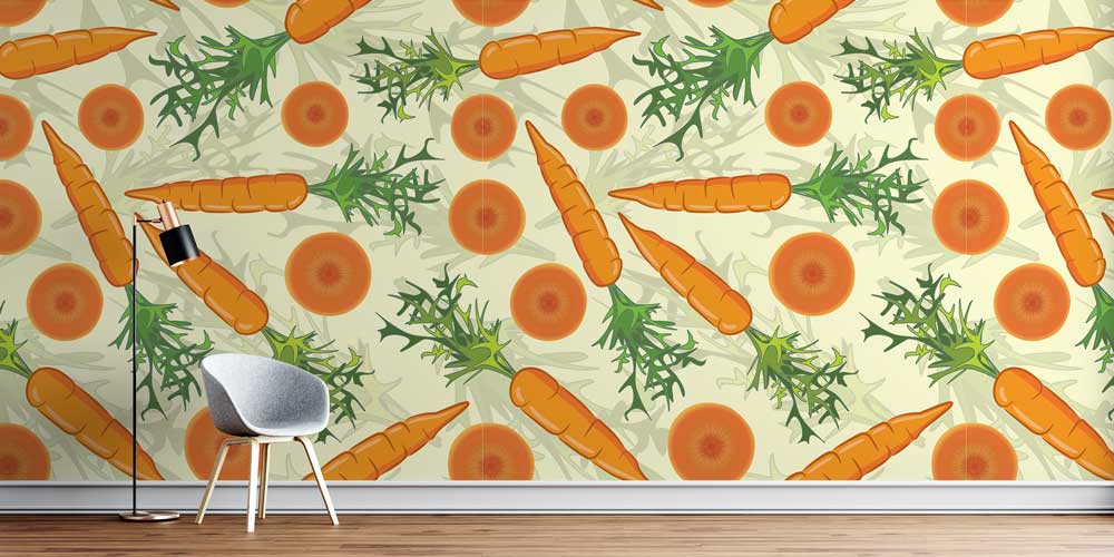 Havuç Desenli Duvar Kağıdı 1133