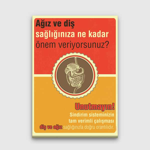 dis-klinigi-tablolar-1354-00 Ağız ve Diş Sağlığına Önem Veren Duvar Tablosu – 1354