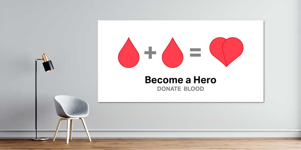 Kan Bağışı Kahramanı Duvar Dekoru  12668