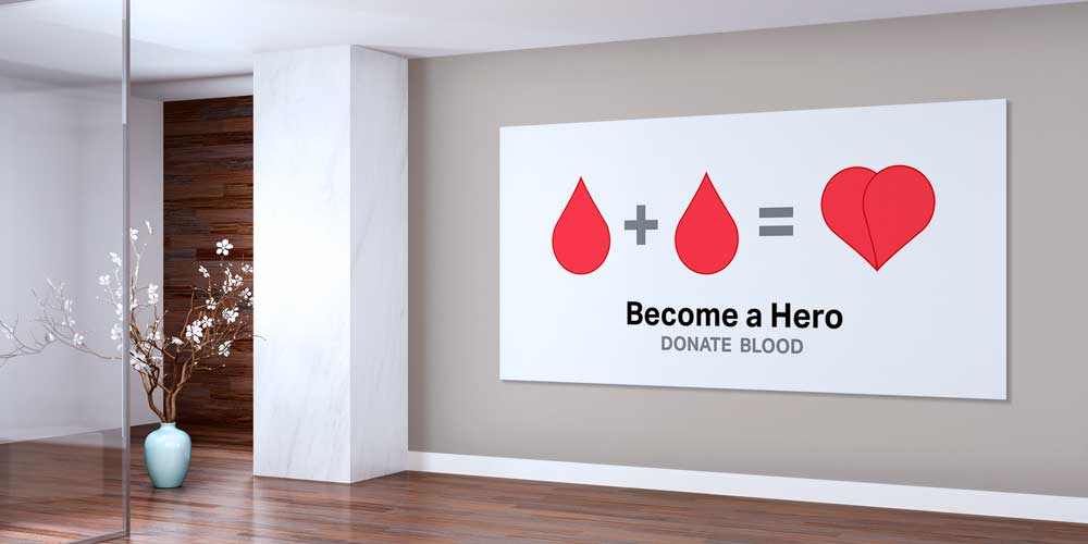 Kan Bağışı Kahramanı Duvar Dekoru  12668