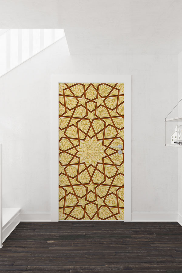 door-art-decor-6120-01 Ahşap Desenli İslami Kapı Giydirme 6120