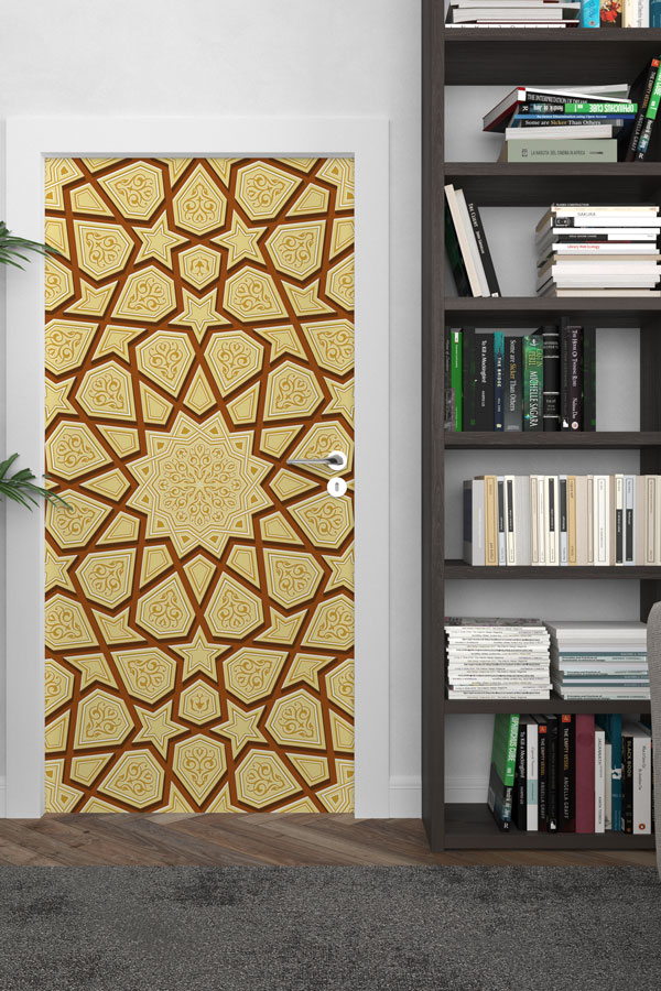 door-art-decor-6120-02 Ahşap Desenli İslami Kapı Giydirme 6120