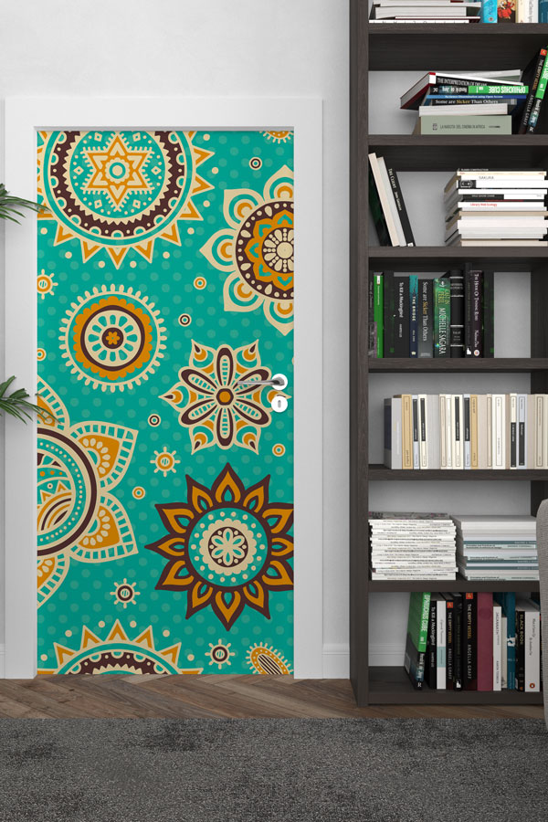 door-art-decor-6128-02 Mandalalı Kapı Giydirme 6128