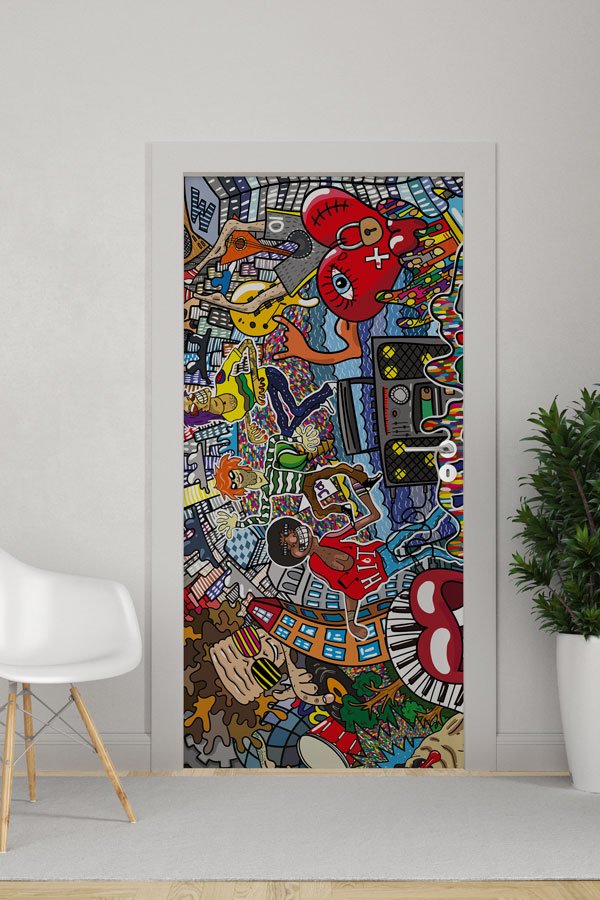 Grafiti Kapı Giydirme 9474