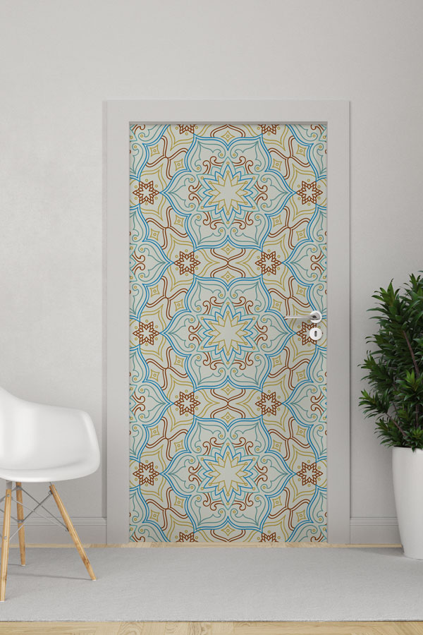 Pastel Tonlarda İslami Kapı Giydirme 6147