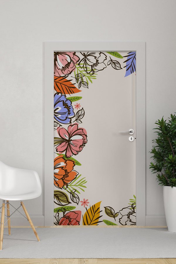 Çiçekli - Botanik Kapı Tasarımı 9371