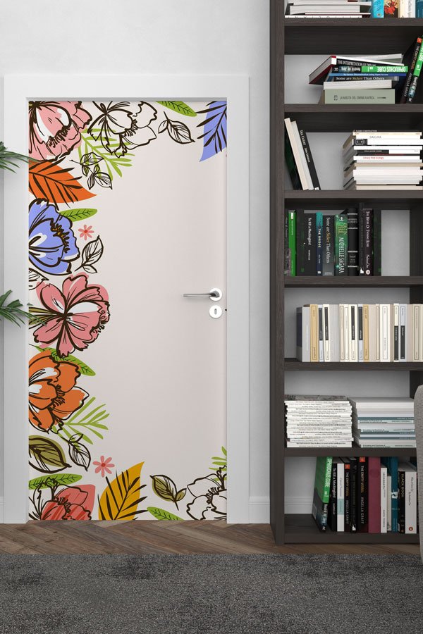 Çiçekli - Botanik Kapı Tasarımı 9371