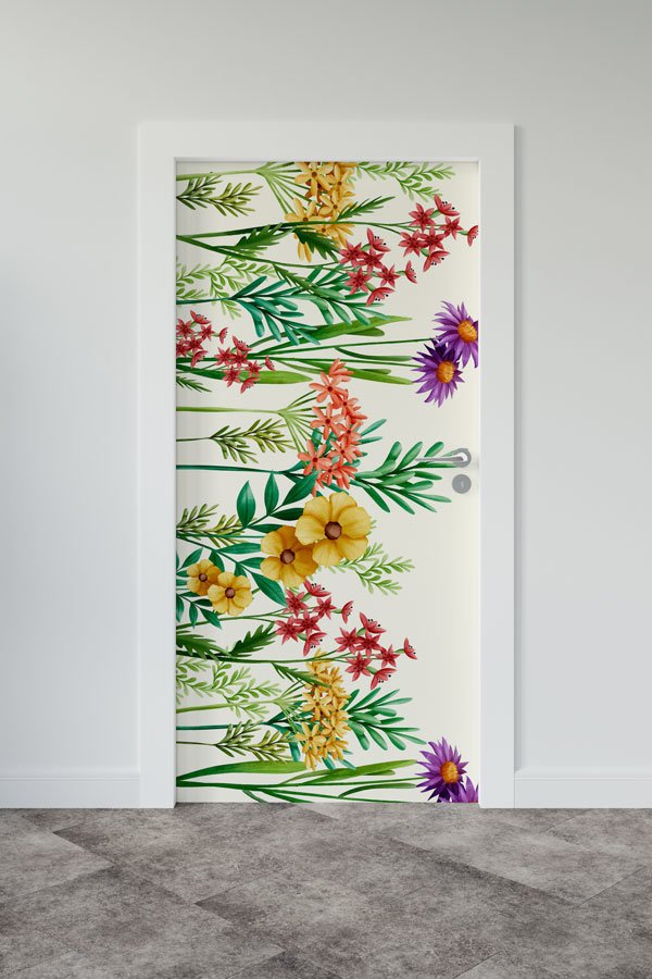 Çiçekli - Botanik Kapı Tasarımı 9372