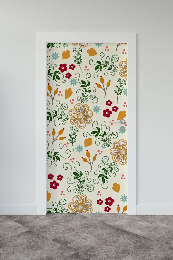 Çiçekli - Botanik Kapı Tasarımı 9380