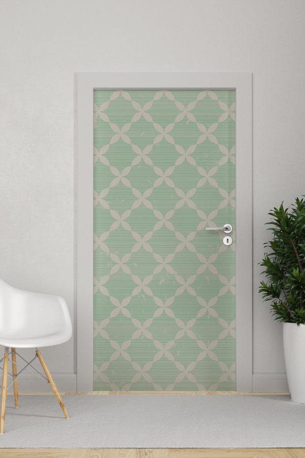 Pastel Geometrik Desen Kapı Giydirme 9419