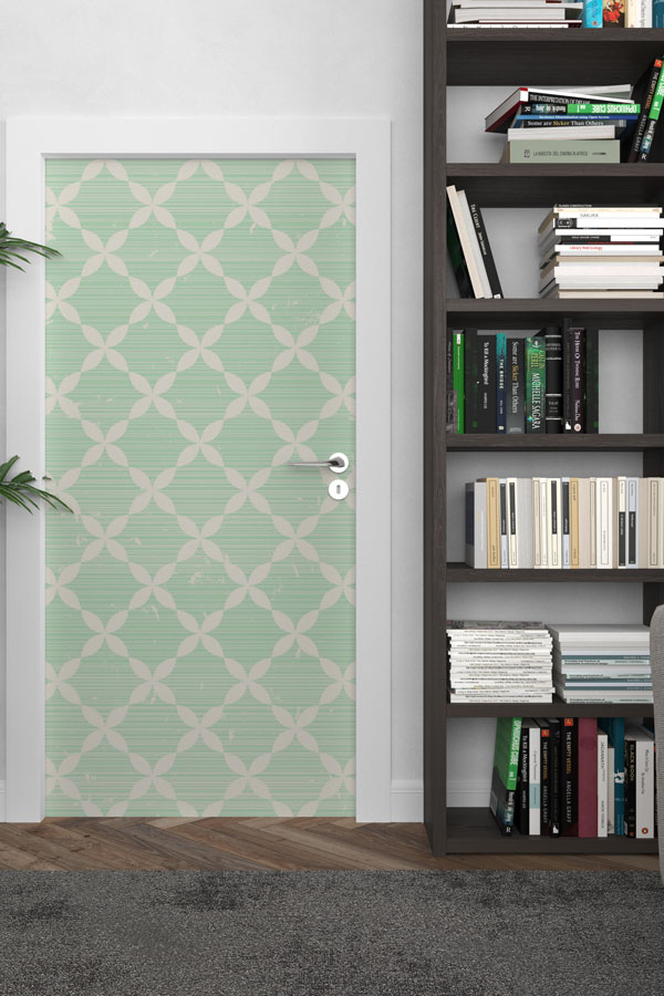 Pastel Geometrik Desen Kapı Giydirme 9419