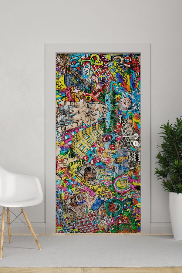 Grafiti Kapı Giydirme 9473