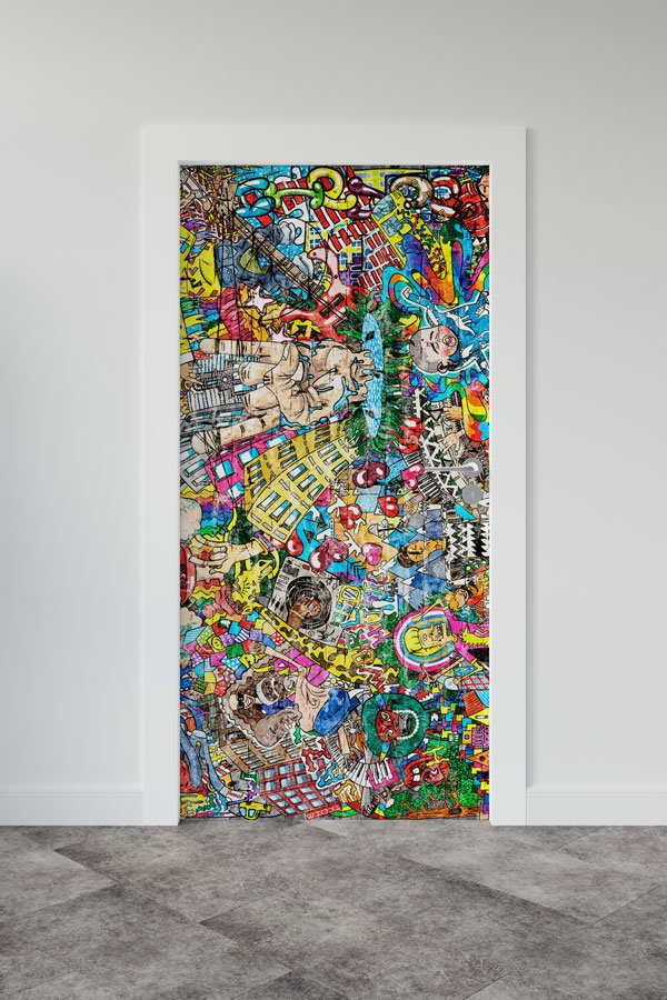 Grafiti Kapı Giydirme 9473