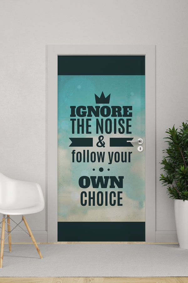 school,class,door,decoration Ignore the Noise Kapı Giydirme 9903