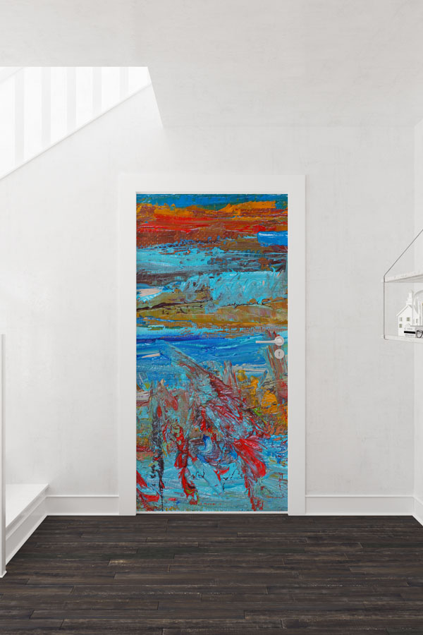 Soyut Renk Katmanları Kapı Tasarımı 9262