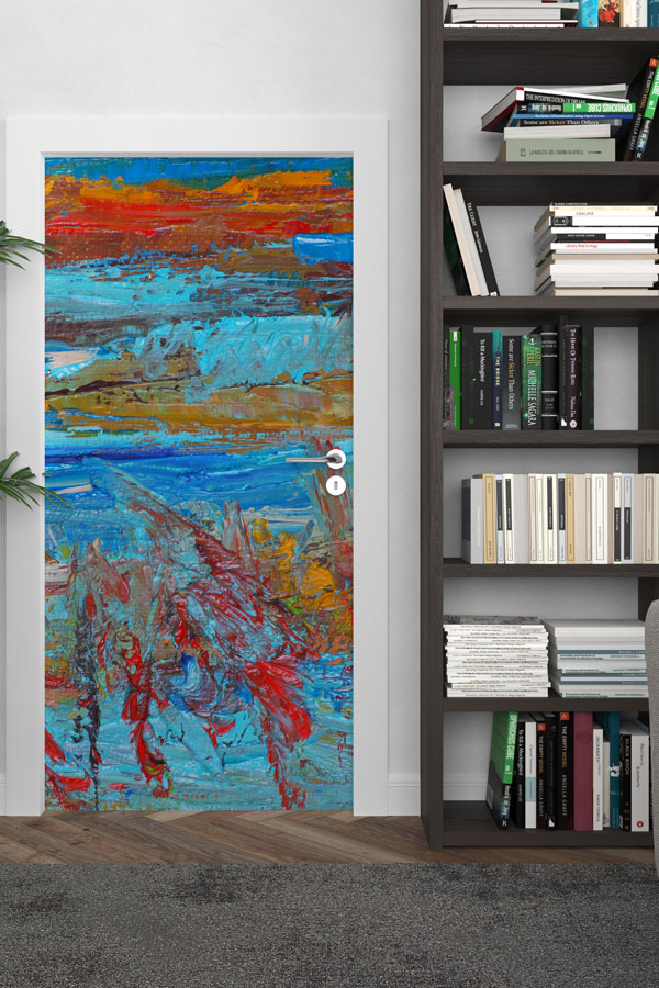 Soyut Renk Katmanları Kapı Tasarımı 9262