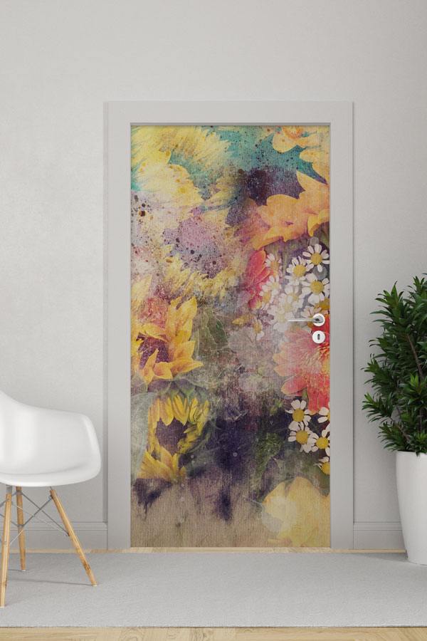 Çiçekli - Botanik Kapı Tasarımı 9346