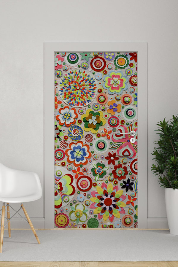 Çiçekli - Botanik Kapı Tasarımı 9347