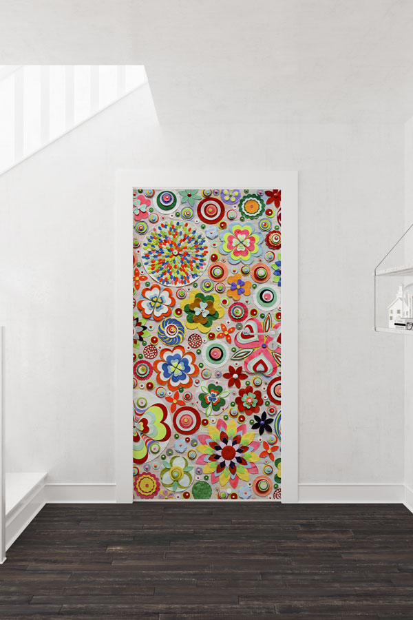 Çiçekli - Botanik Kapı Tasarımı 9347