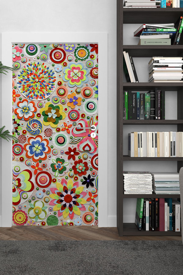 Çiçekli - Botanik Kapı Tasarımı 9347