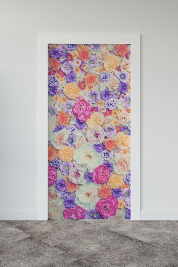 door-wall-art-design-9348-00 Çiçekli - Botanik Kapı Tasarımı 9348