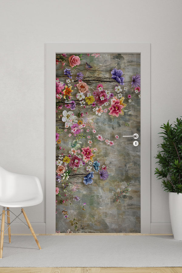 Çiçekli - Botanik Kapı Tasarımı 9355