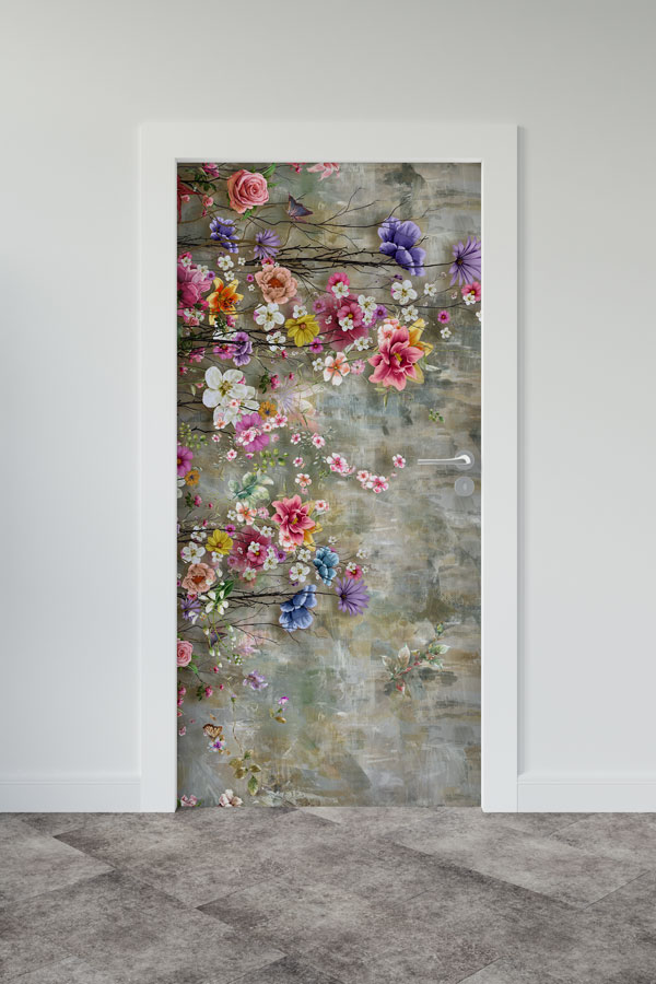Çiçekli - Botanik Kapı Tasarımı 9355