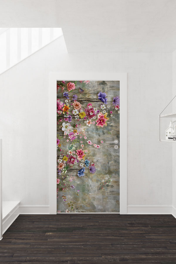 Çiçekli - Botanik Kapı Tasarımı 9355
