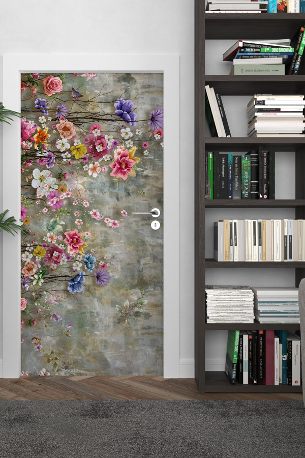 Çiçekli - Botanik Kapı Tasarımı 9355