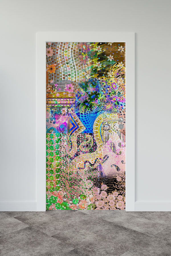 Çiçekli - Botanik Kapı Tasarımı 9356