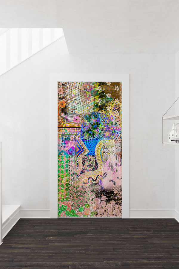 Çiçekli - Botanik Kapı Tasarımı 9356