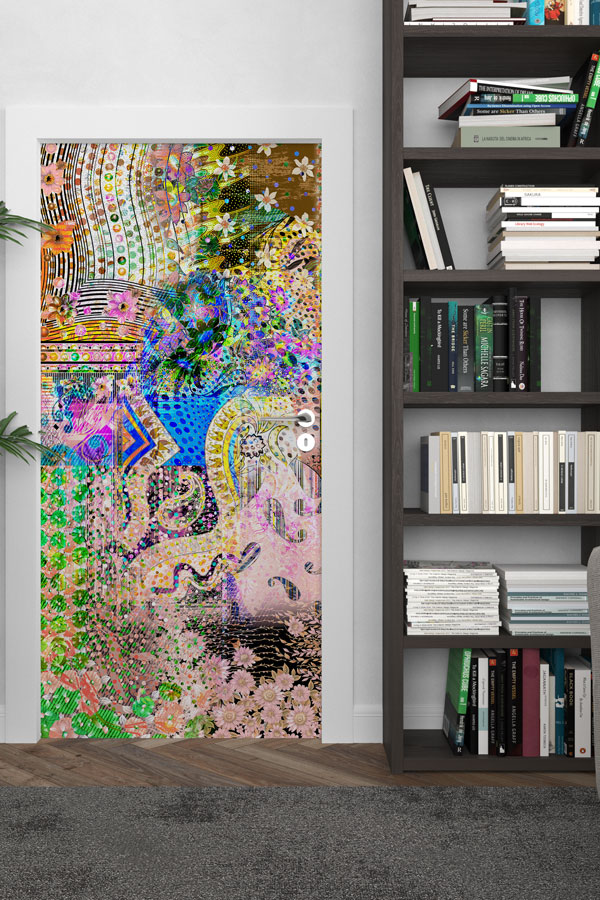 Çiçekli - Botanik Kapı Tasarımı 9356