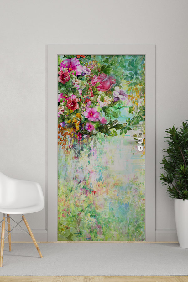 Çiçekli - Botanik Kapı Tasarımı 9350