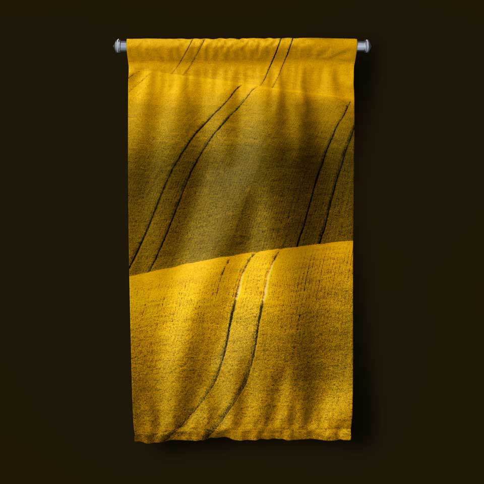 Sarı Buğday Tarlası Desenli Duvar Flaması 4764