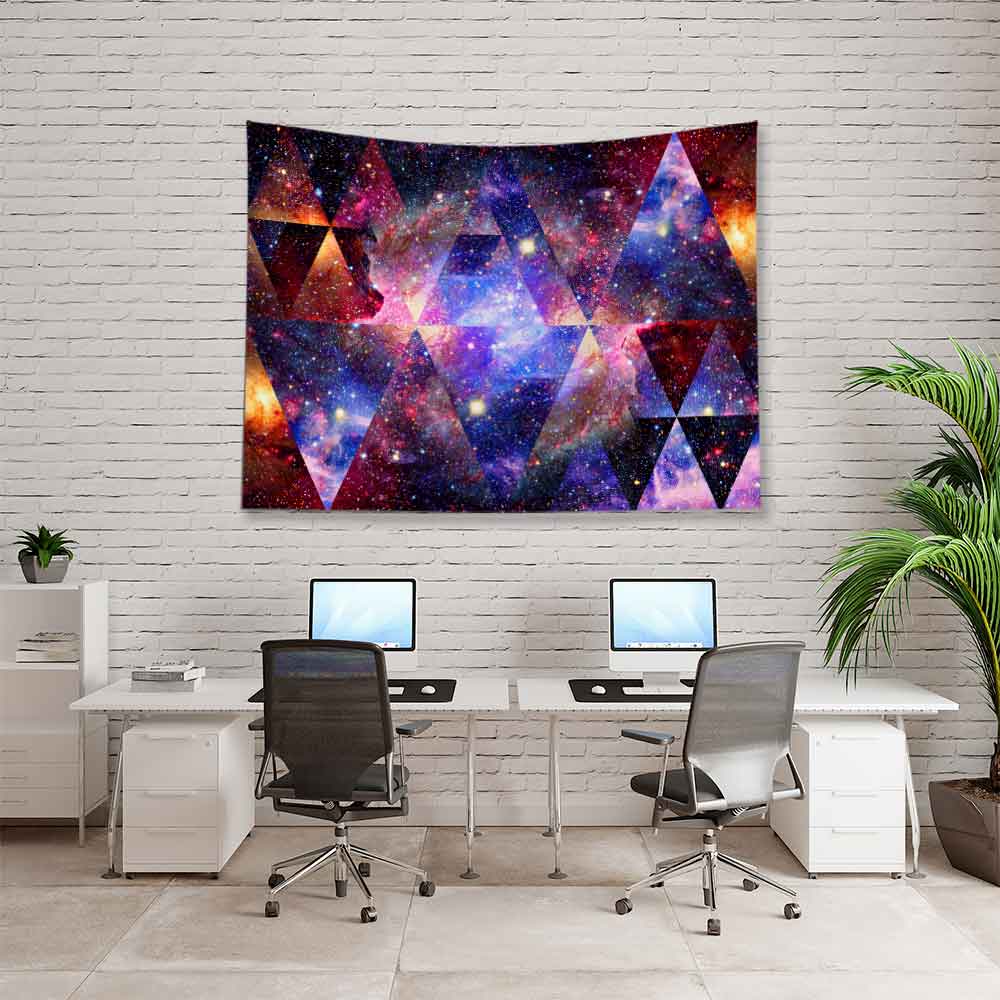 Geometrik Galaksi Uzay Desenli Duvar Örtüsü 4361