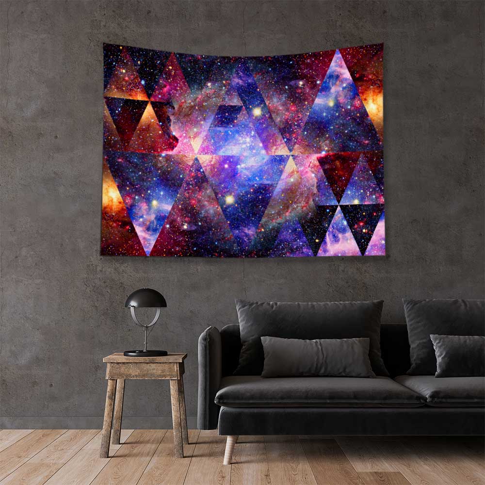 Geometrik Galaksi Uzay Desenli Duvar Örtüsü 4361