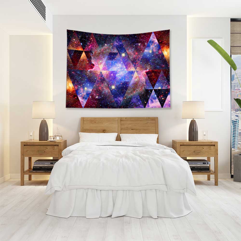 Geometrik Galaksi Uzay Desenli Duvar Örtüsü 4361