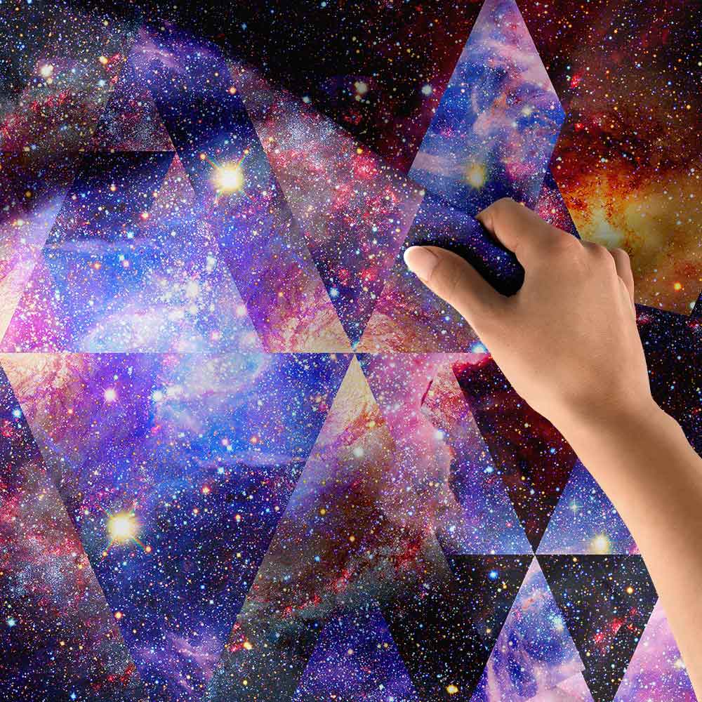 Geometrik Galaksi Uzay Desenli Duvar Örtüsü 4361