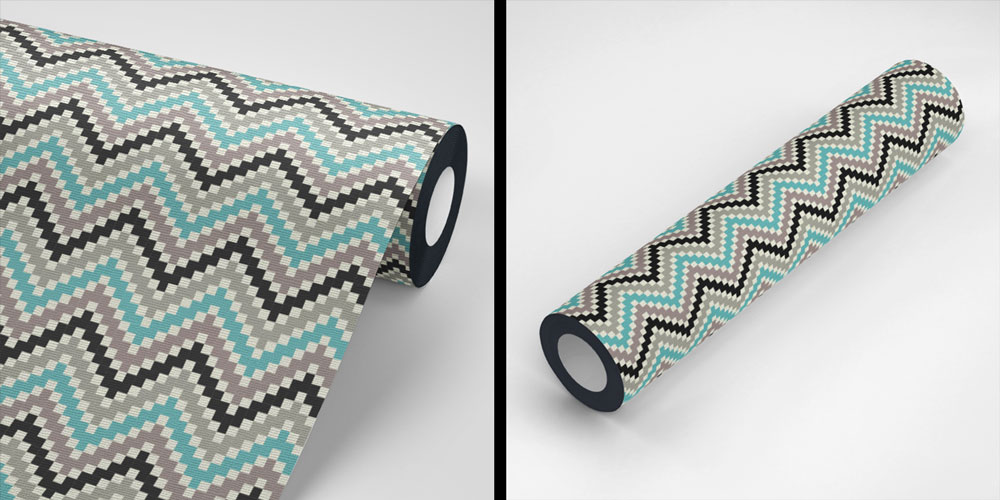 Zigzag Desenli Modern Geometrik Duvar Kağıdı 5184
