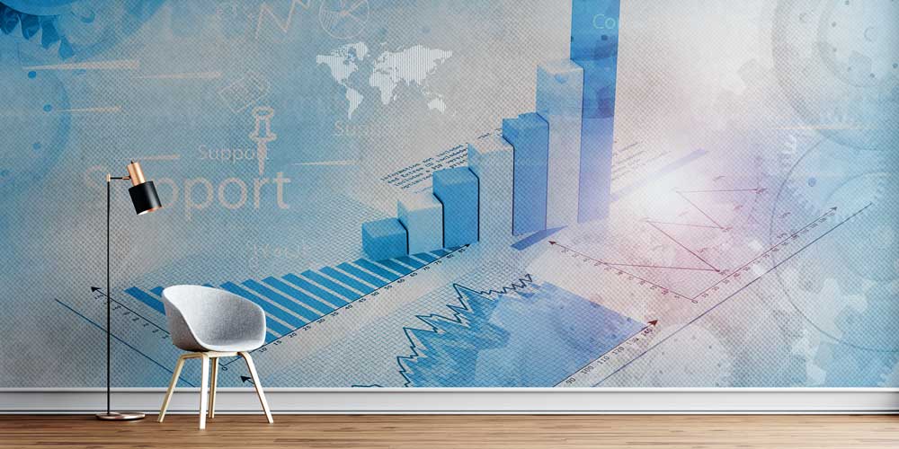 Finansal Grafik ve İstatistik Temalı Duvar Kağıdı 5343