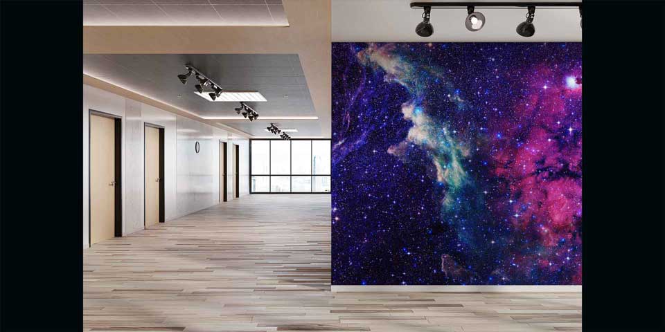 Renkli Nebula ve Galaksi Manzaralı Uzay Temalı Duvar Kağıdı 4349