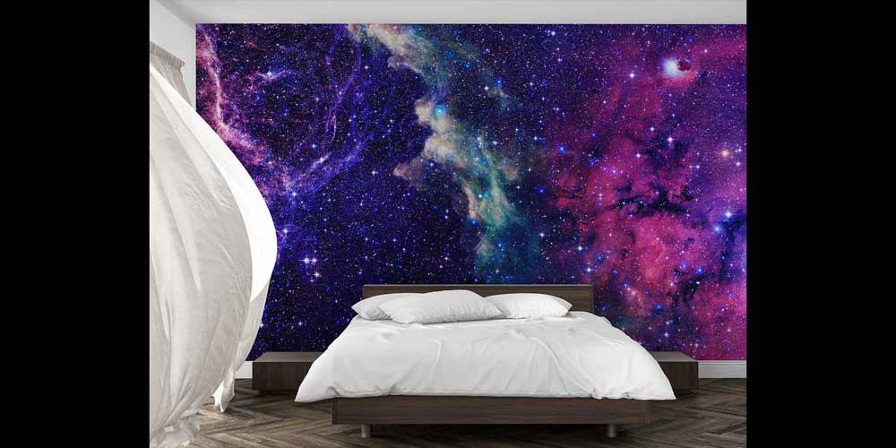 Renkli Nebula ve Galaksi Manzaralı Uzay Temalı Duvar Kağıdı 4349