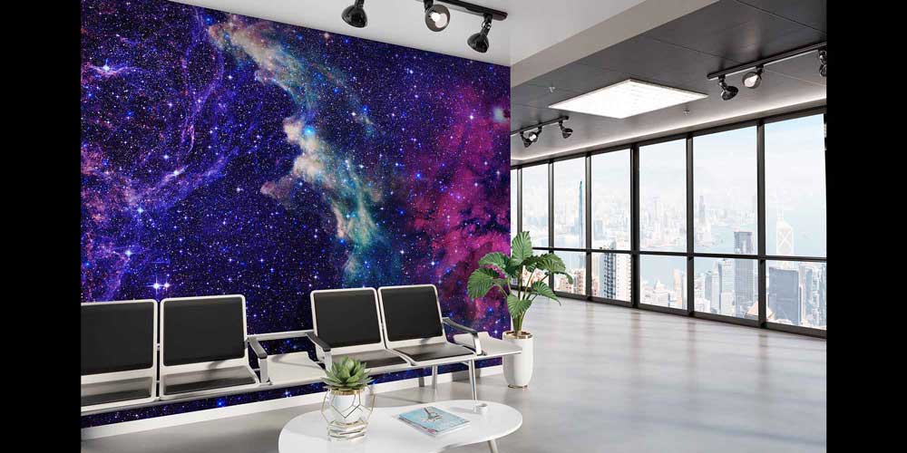 Renkli Nebula ve Galaksi Manzaralı Uzay Temalı Duvar Kağıdı 4349