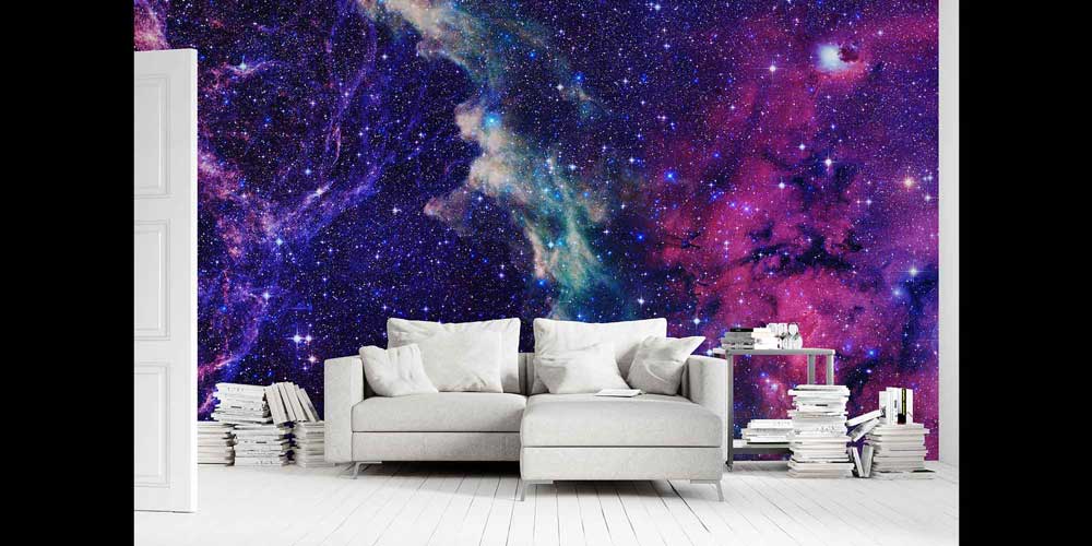 Renkli Nebula ve Galaksi Manzaralı Uzay Temalı Duvar Kağıdı 4349