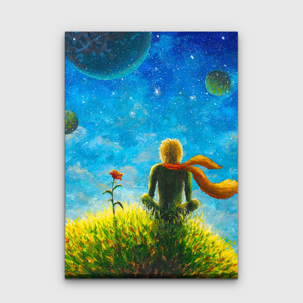Küçük Prens İlhamlı Uzay Kanvas Tablo 4328