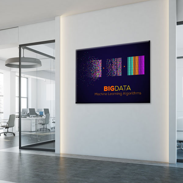 duvar-dekor-tablo-5372-03 Big Data ve Makine Öğrenimi Temalı Teknoloji Ofis Kanvas Tablo – 5372